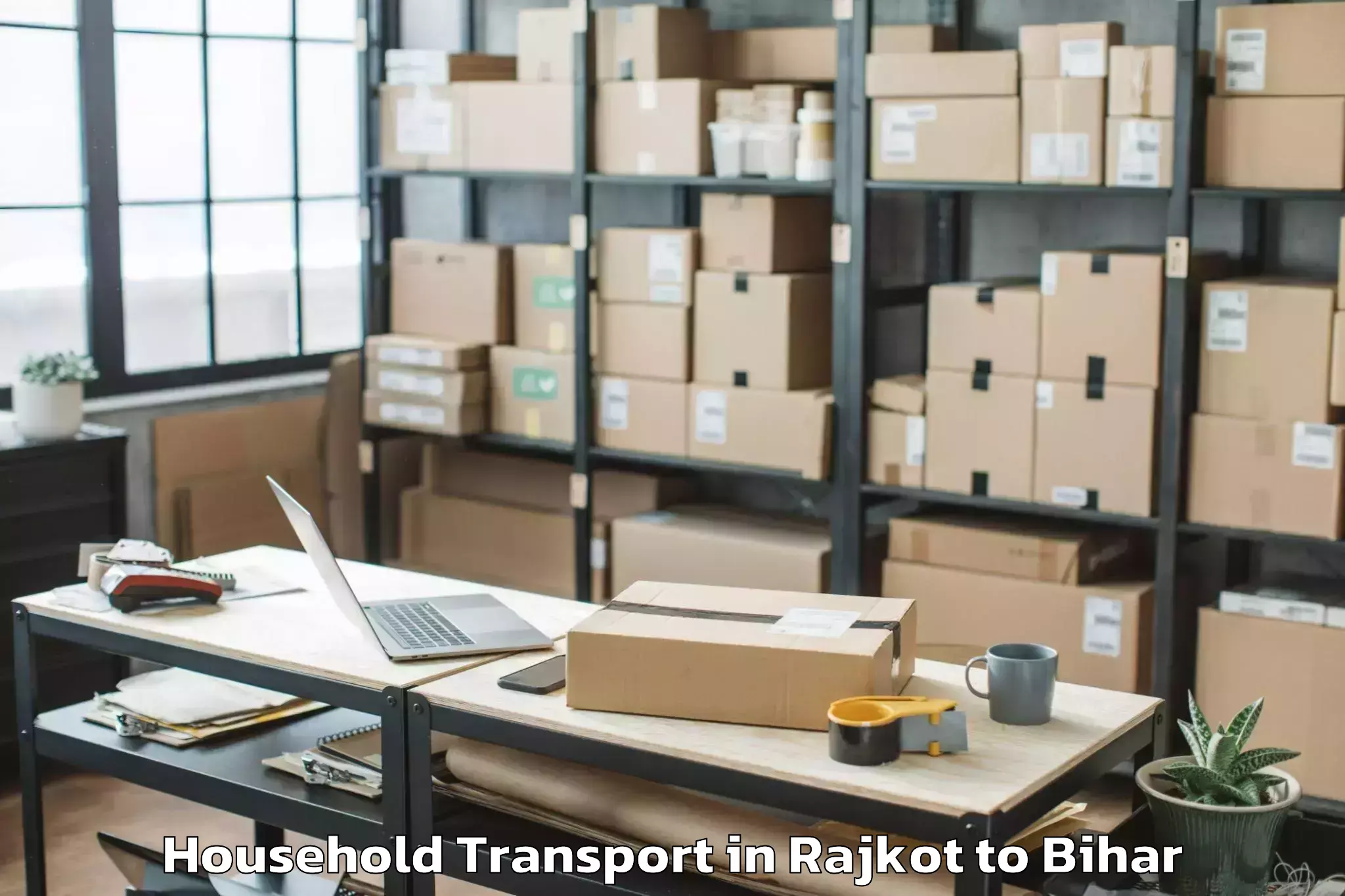 Book Rajkot to Patna University Patna Household Transport